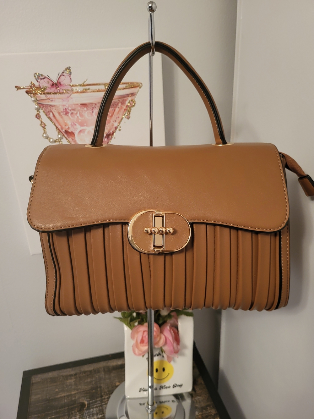 Top-Handle Satchel - Unbranded - 12" W X 7.75"L X 5" D Un Branded Dusty - Picture 15 of 15